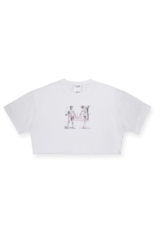 JJ Malibu Men's Vintage-Washed Drop-Shoulder Crop Tee - Anatomy