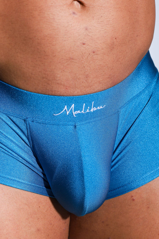 JJ Malibu Men's Dynamic Sheen Boxer Briefs - Cobalt Blue
