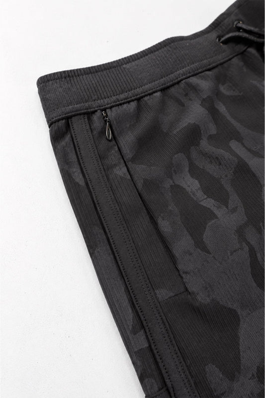 JJ Malibu Men's City Fit Drawstring Short Shorts - Monochrome Camo