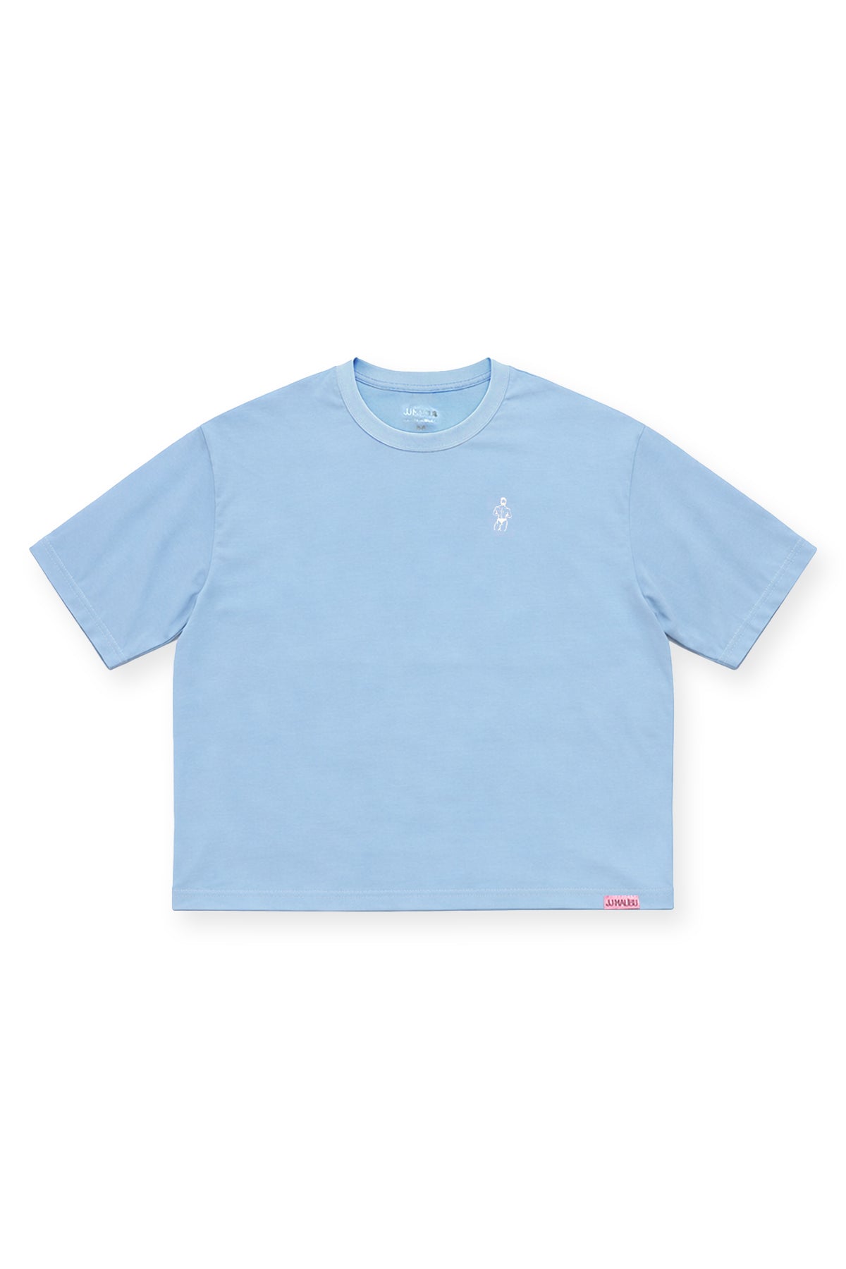 JJ Malibu Men's Oversized Relaxed Crop Top - Baby Blue