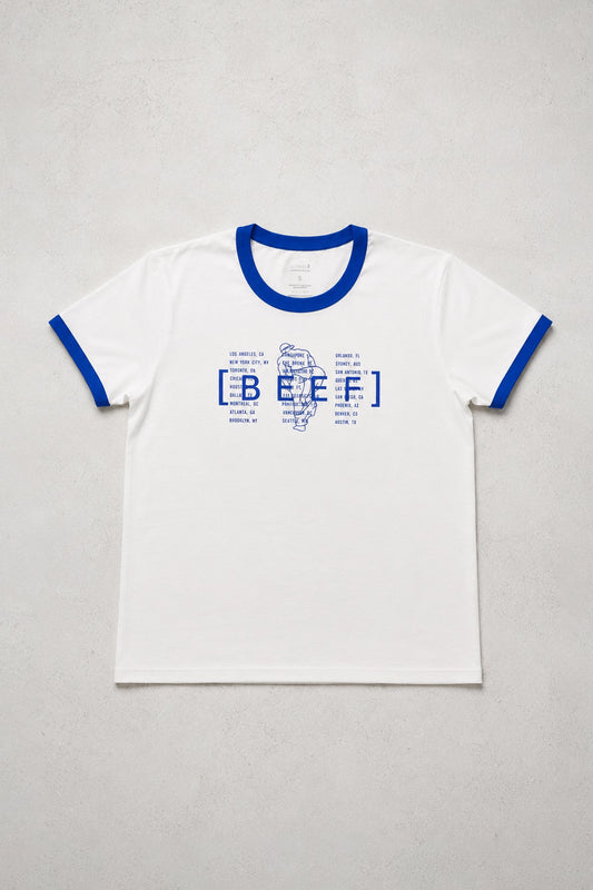 JJ Malibu Men's Vintage Ringer Tee - BEEF Headliner Tee