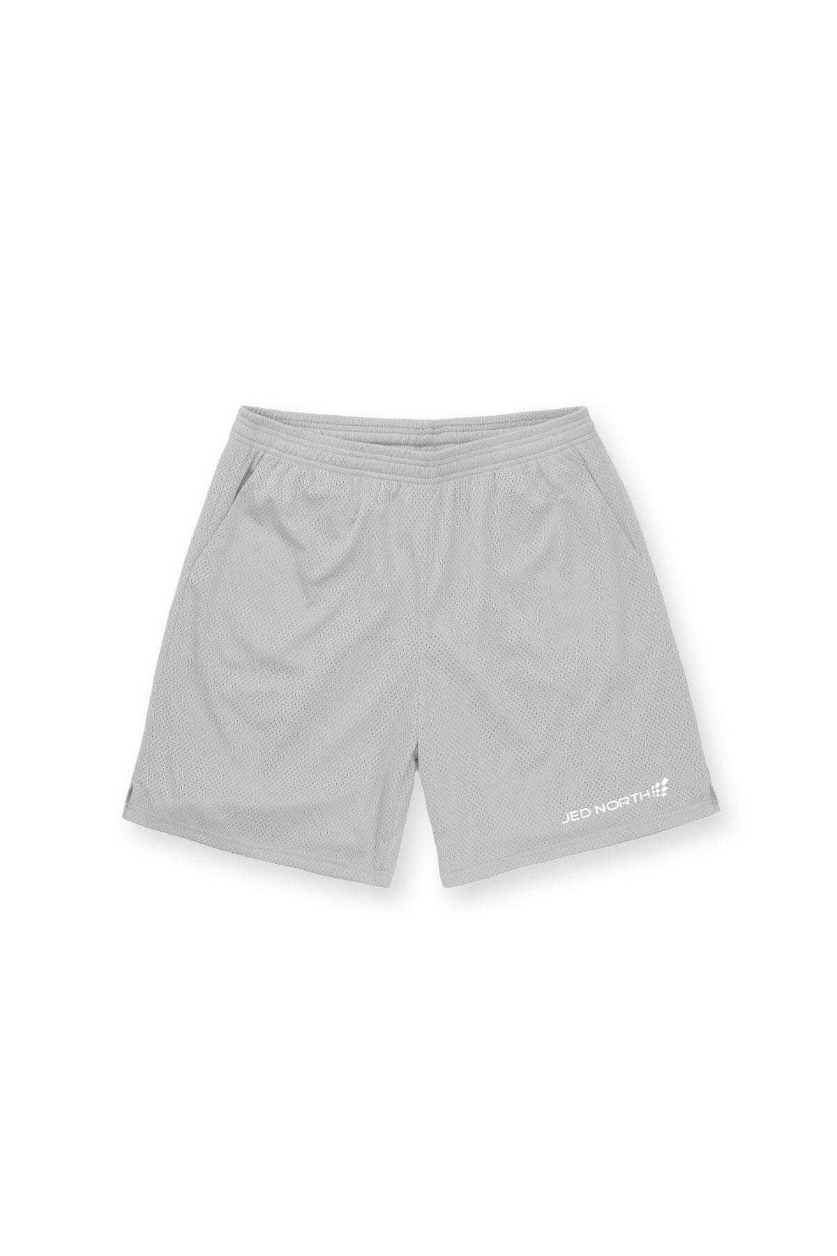 Jed North Men's Jersey Mesh 7.5" Gym Shorts - Polar Silver