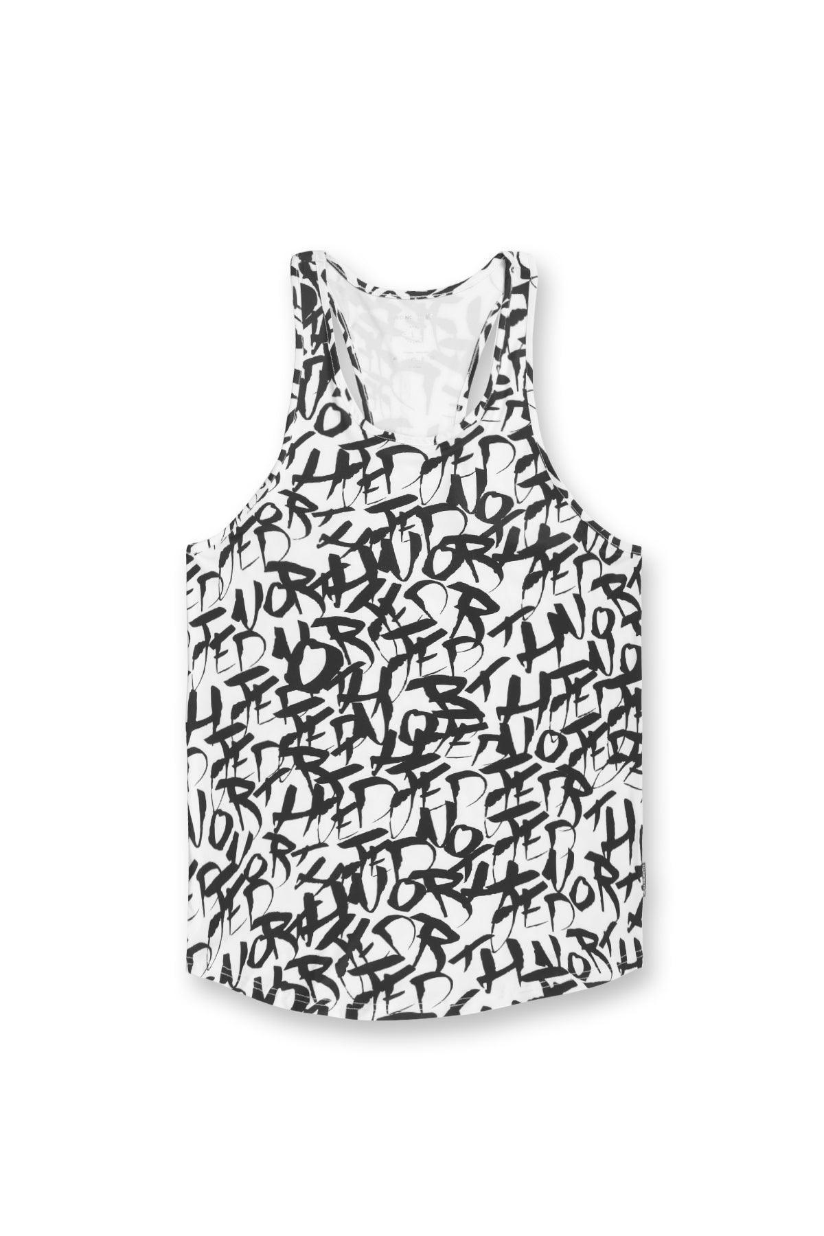 Jed North Men's Graphic Muscle Stringer - Chaotic White