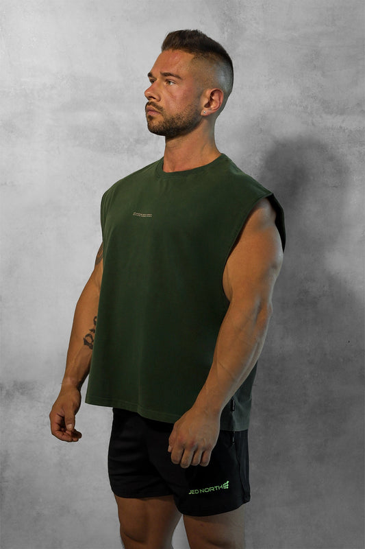 Jed North Men's Box Cut Muscle Tee - Forest Green