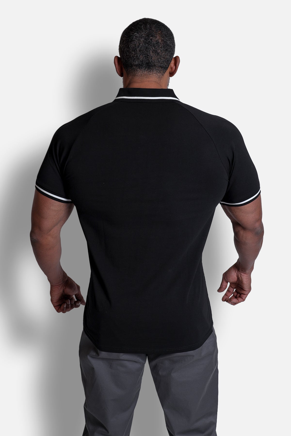 Jed North Men's Banded Muscle-Fit Polo T-Shirt - Black