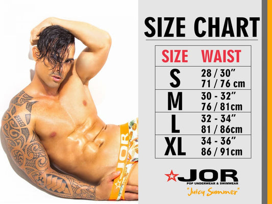 Orange and white patterned jor 2255 rush bikini swim trunks with pineapple design in gray color