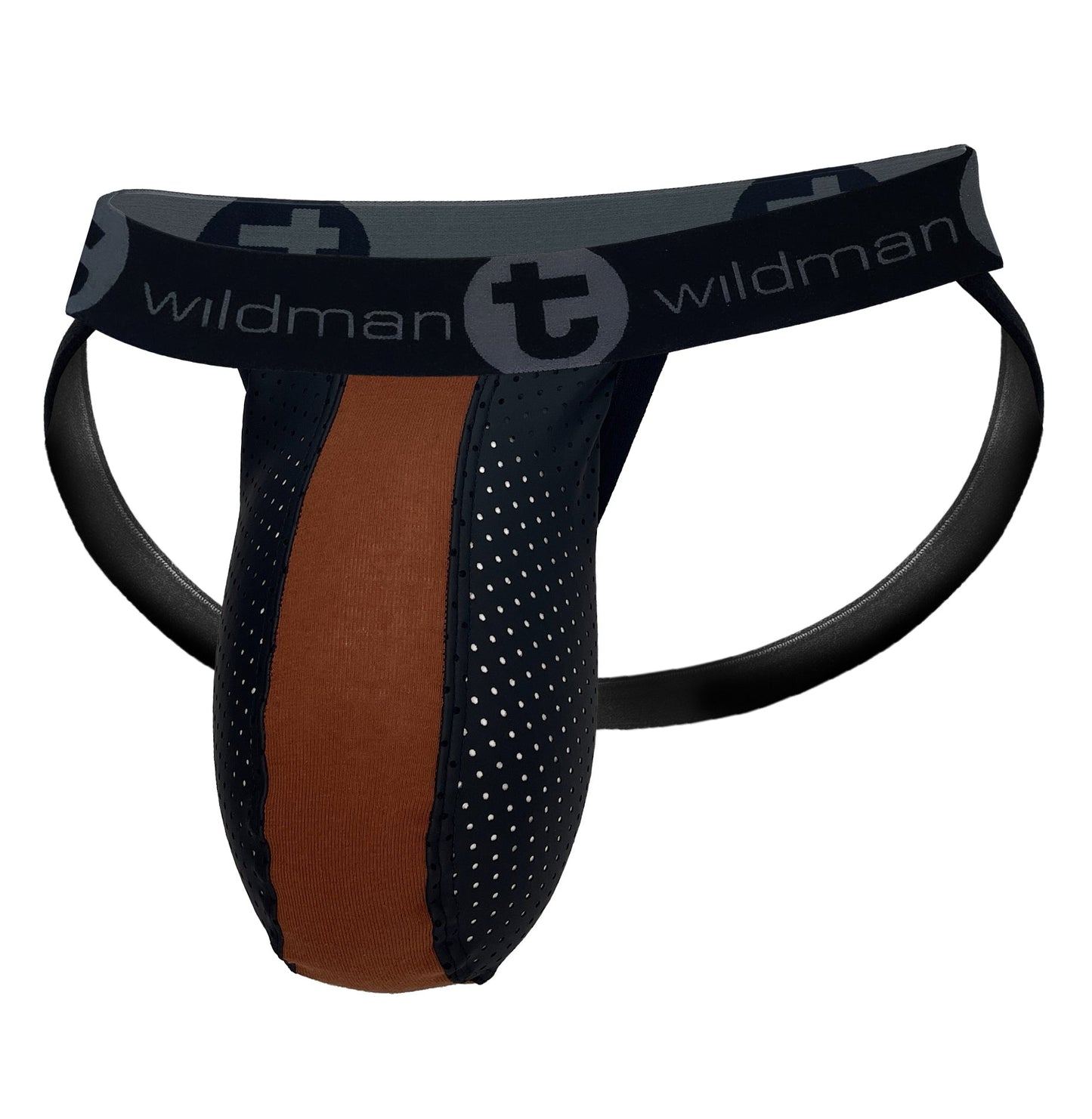 Jockstrap WildmanT Monster Cock en caoutchouc/coton marron