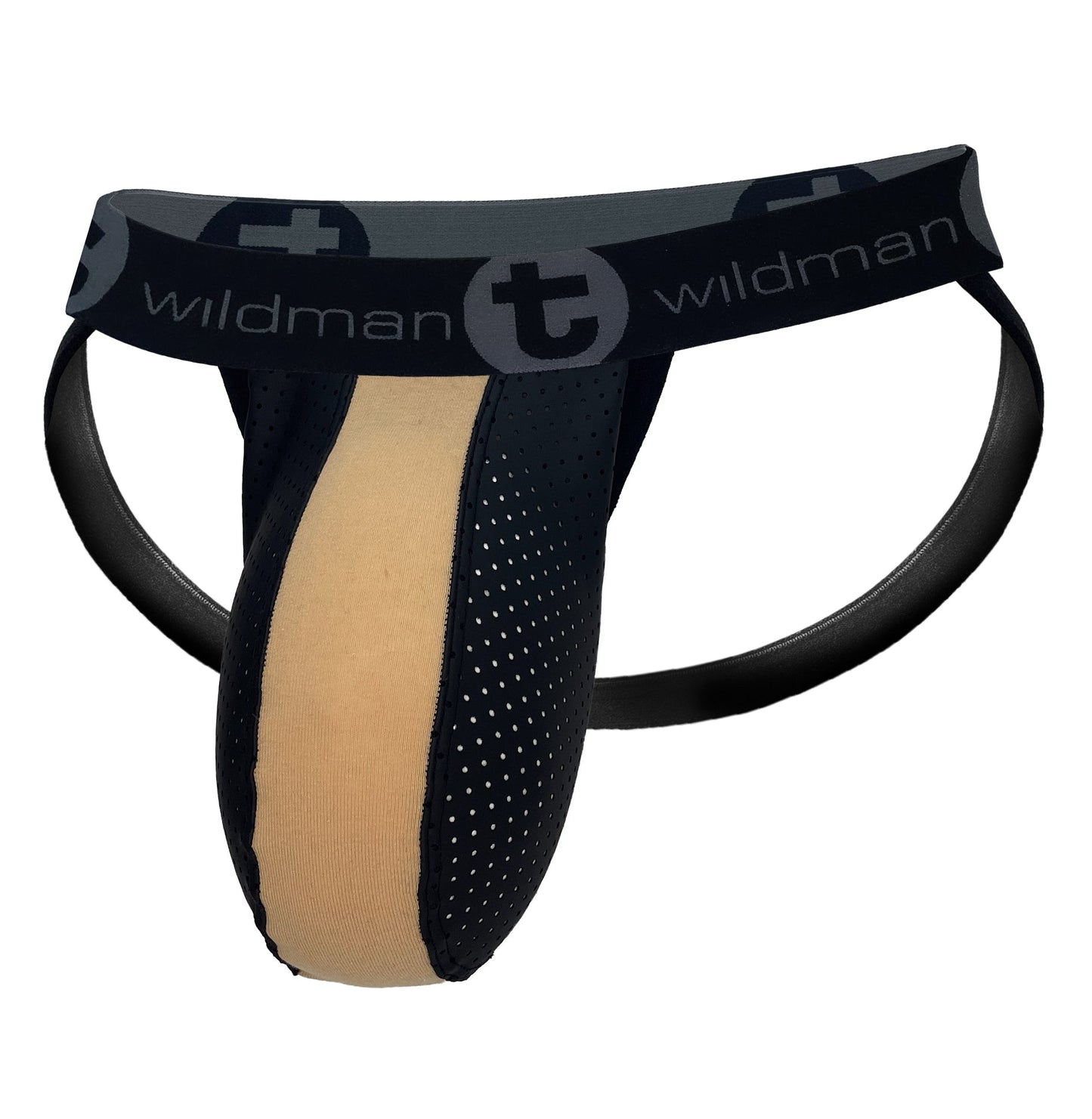 WildmanT Monster Cock Rubber/Cotton Jockstrap Tan