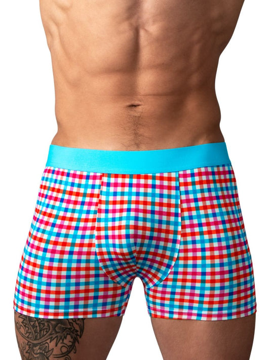 Male Power 160-306 So Comfy Gingham Boxer Brief mit Vichy-Muster Farbe Vichy-Muster