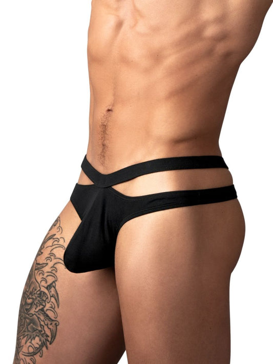 Male Power 237-308 Eco Cozy Cutout Thong Farbe Schwarz