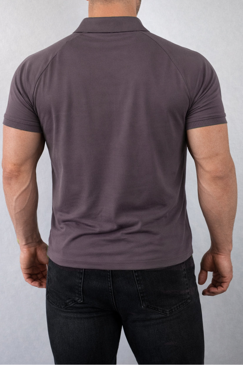 Jed North Men's Muscle Fit All-Day Polo T-Shirt - Steel Gray