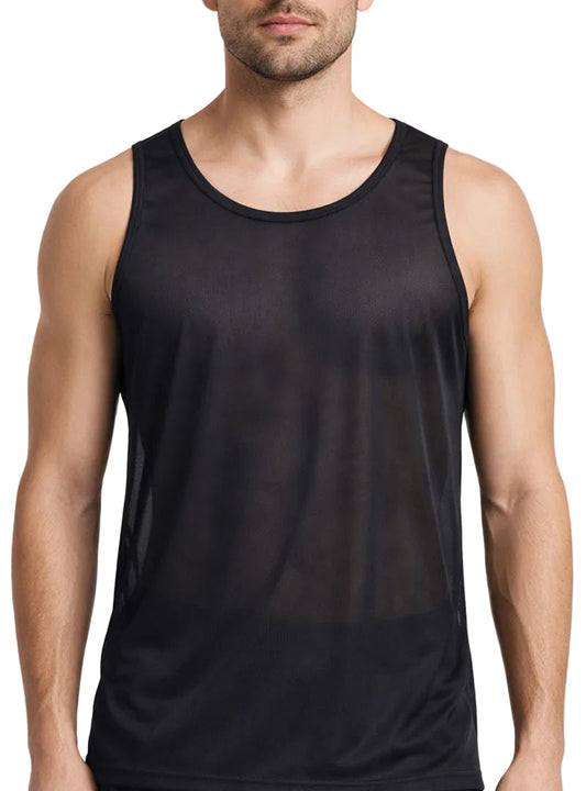 Players Men's Nylon Tricot Tank Top - 3 Pack