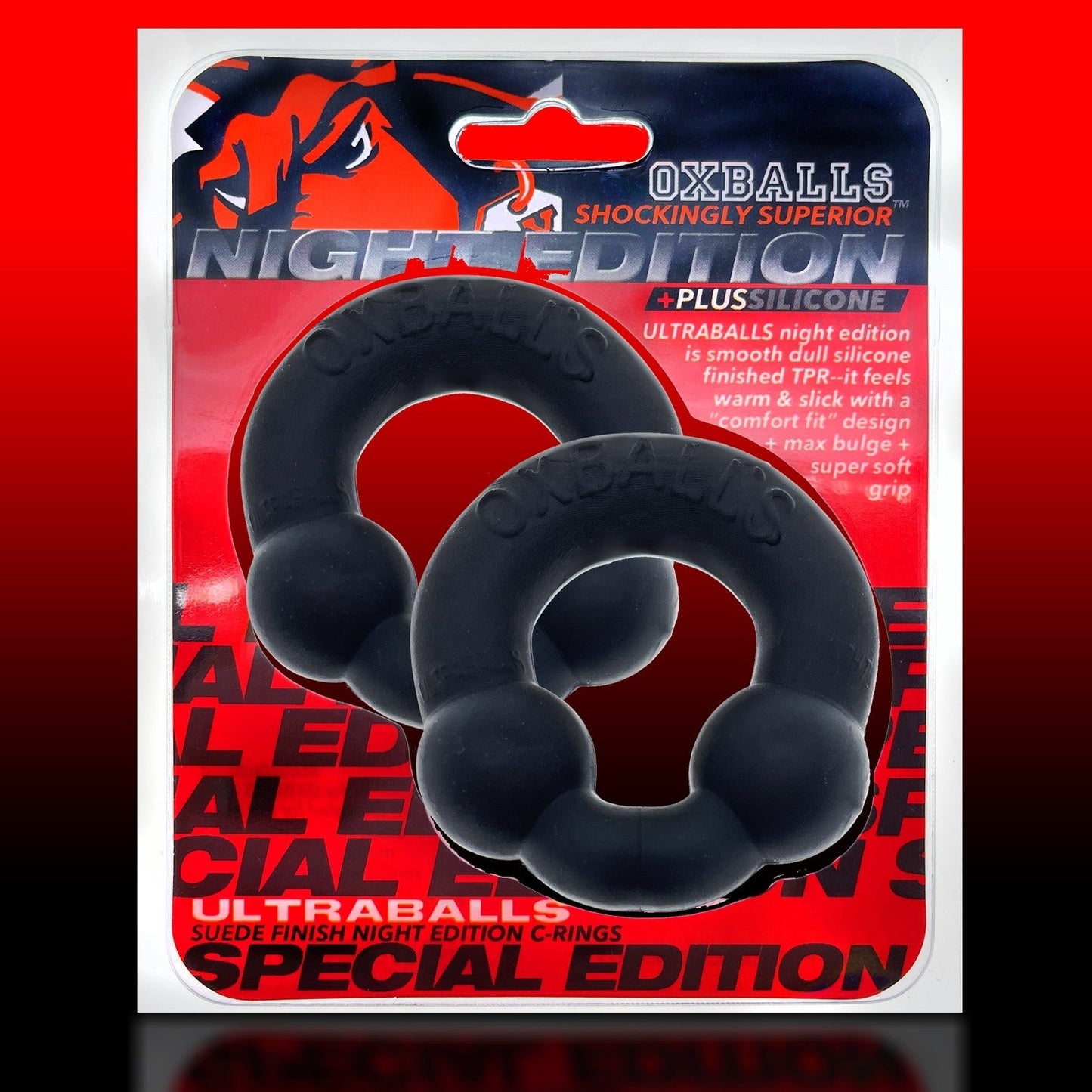 OXBALLS Ultraballs 2Pk / Night Edition - Black