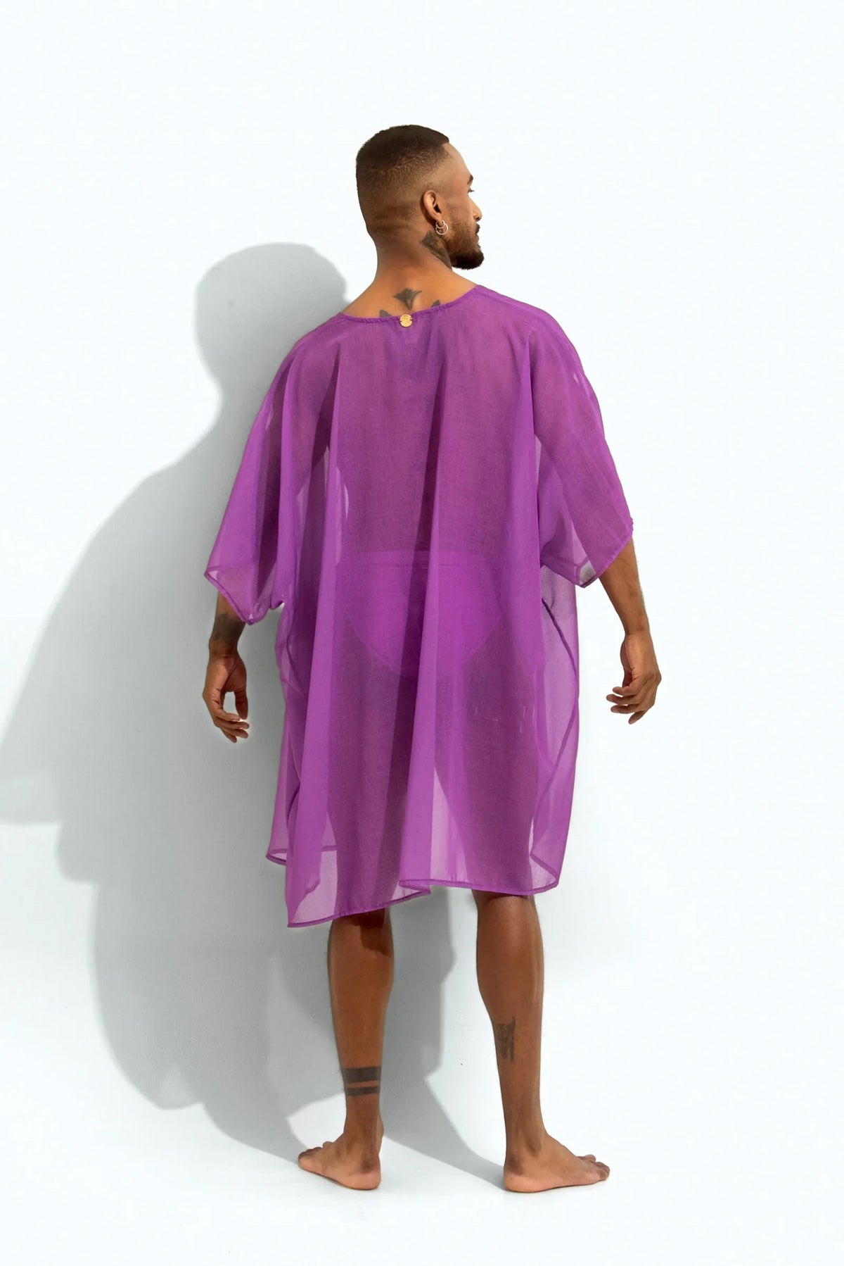 Poxeidon Men's The Solid Cover Up - Iris Feather