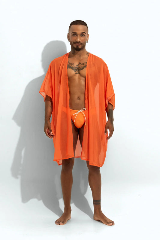 Poxeidon Men's The Solid Cover Up - Marigold Instinct