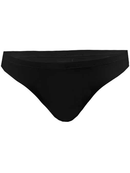 Black pride bikini bottom with seamless design smooth stretchy fabric and classic triangle cut showing the back side