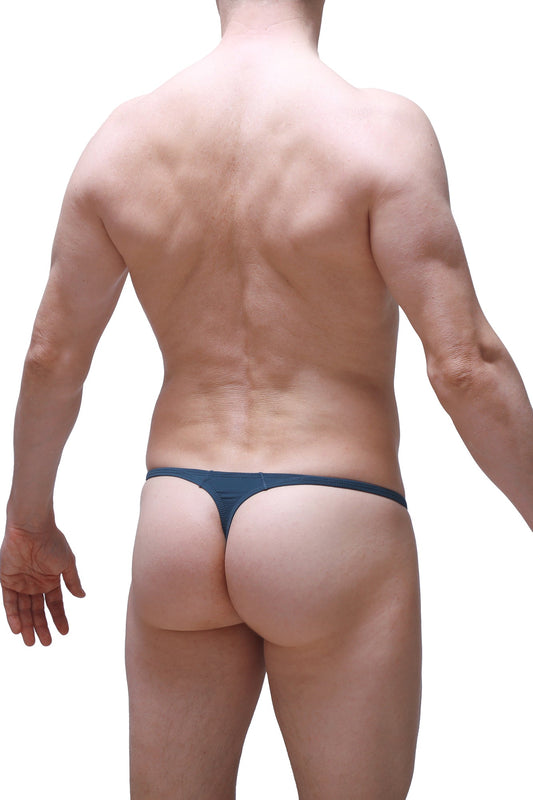 PetitQ thong plellis prussian blue featuring a smooth seamless dark blue design for comfortable everyday wear