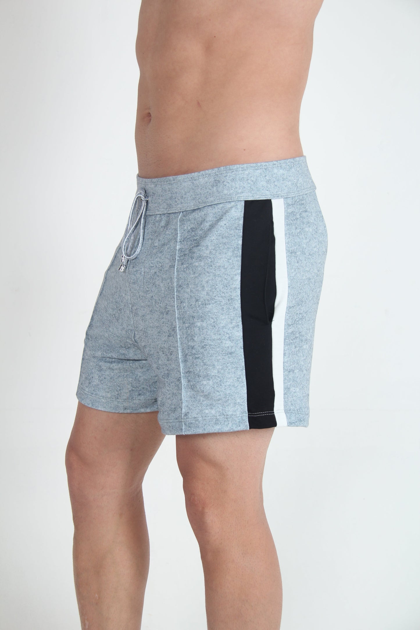 Tulio Panel Fleece Short - Grey/Black
