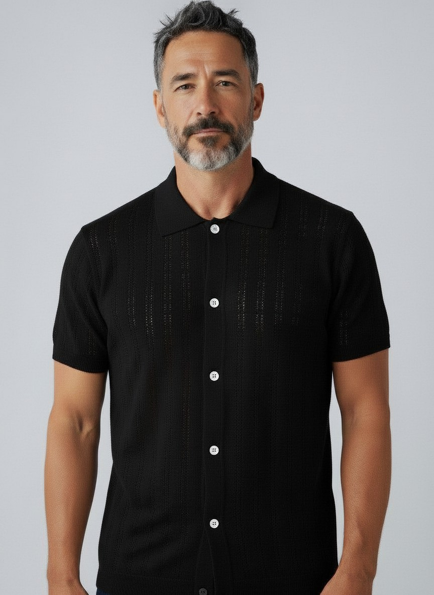 Smash Shirts Herren Smash Kurzarm-Hemd mit Knopfleiste