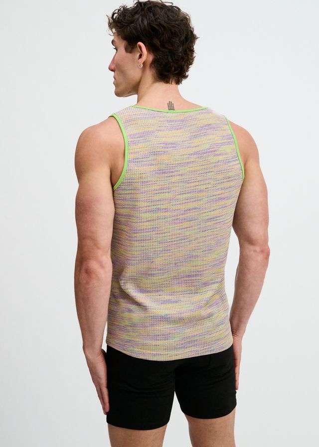 ST33LE Space Dye Textured Knit Tank - Grass