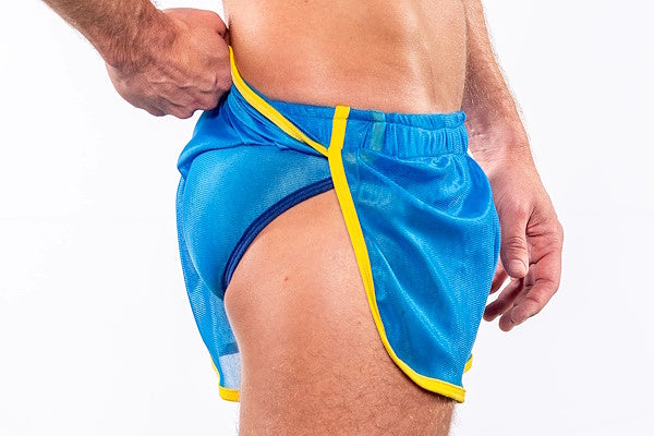 AMERICAN JOCK 8026 Men's Skins 7 ½†Sprint Short w/Liner - Olympian Blue
