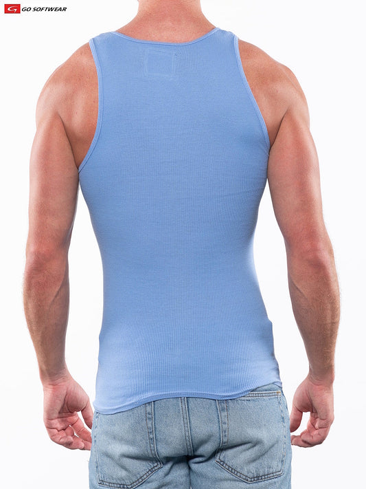 Go Softwear 4615 Laguna Ripp-Unterhemd für Herren - Blue Grotto