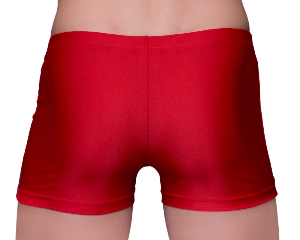 Red men's trunk underwear by Tartarus featuring a smooth fitted design with a comfortable waistband.
