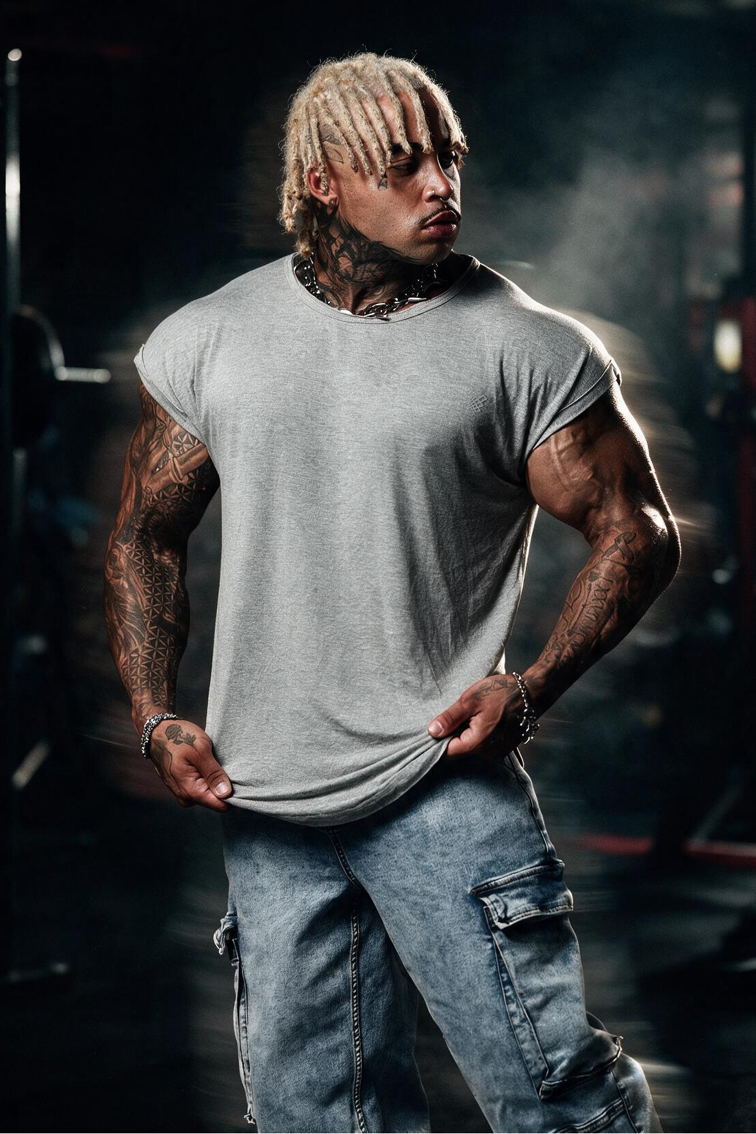 Jed North Men's Evolve Cap Sleeve Muscle T-Shirt 2.0 - Light Gray