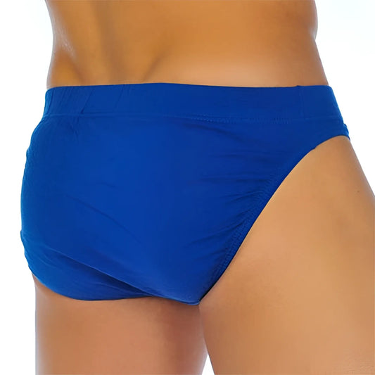 Bonds action brief blue size 2XL royal blue cotton briefs with smooth fitted waistband front view
