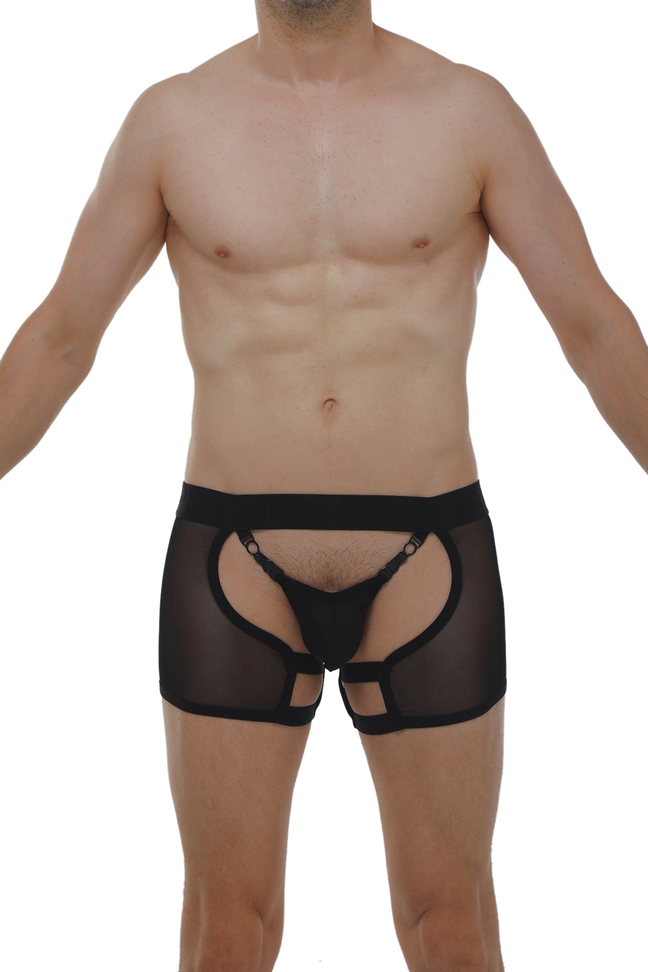 Boxer String Garter Angy Net Schwarz
