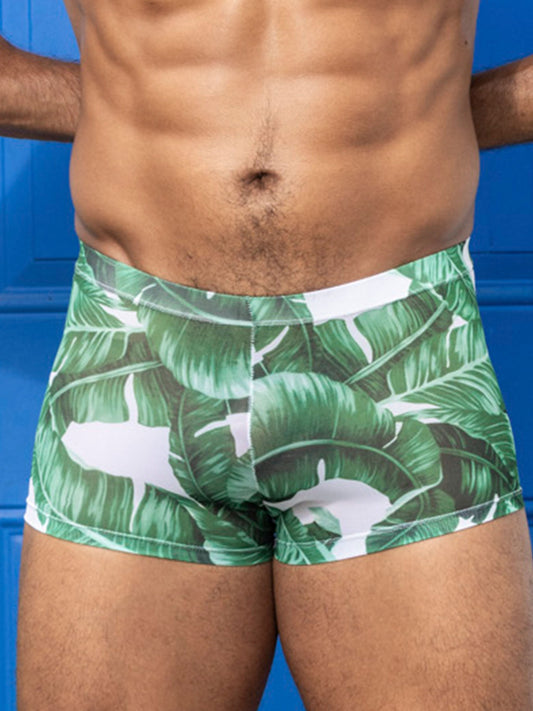 Little Boy Blue Design Chris Square Cut - Mesh Tropical Leaf
