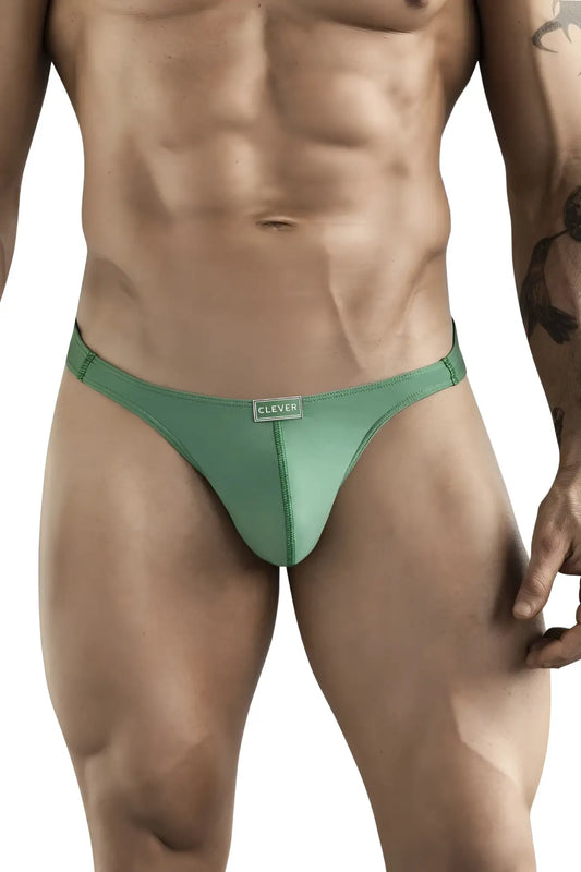 A sleek mint green clever 1773 cactus thong made of smooth stretchy fabric with minimalist design and subtle stitching