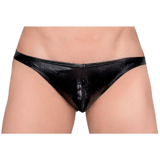 Tartarus Men's Coated Low Rise Faux Leather Thong