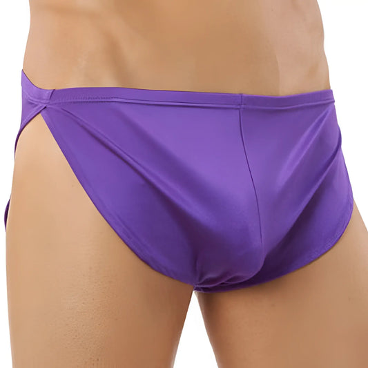 Purple cover male cm109 boxer athletic briefs with smooth, form-fitting fabric and sleek modern design