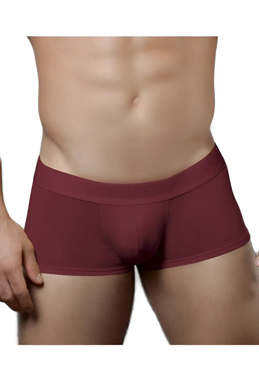 Doreanse 1760-brd low-rise trunk men’s briefs in bordeaux with smooth form-fitting fabric and elastic waistband