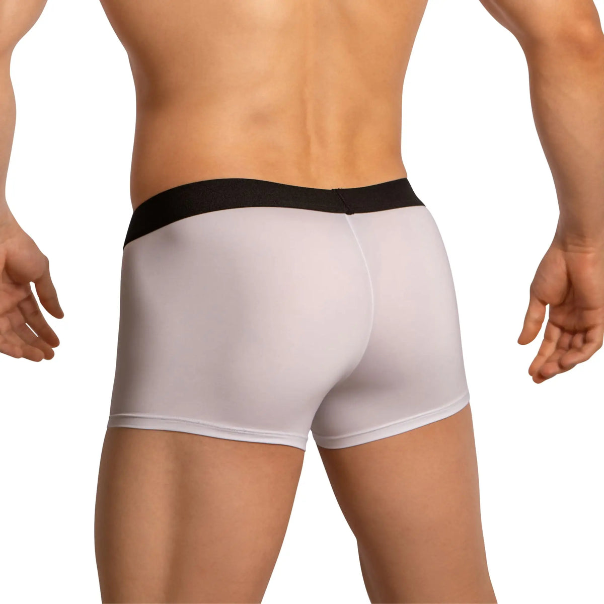White Edipous EDG036 boxer briefs with black waistband made from soft breathable fabric for comfortable daily wear