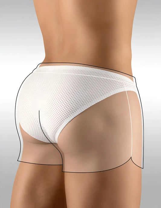 Ergowear white mesh briefs with snug form fitting design made from breathable mesh for gym use size medium