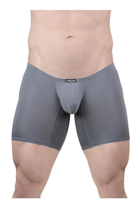 Gray ergoWear ew1706 x4d boxer briefs with snug form-fitting design and visible brand tag at waistband