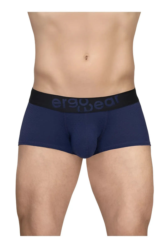 Navy blue ergonomic briefs with black waistband featuring Ergo Wear branding in ErgoWear EW1791 MAX FLOW trunks