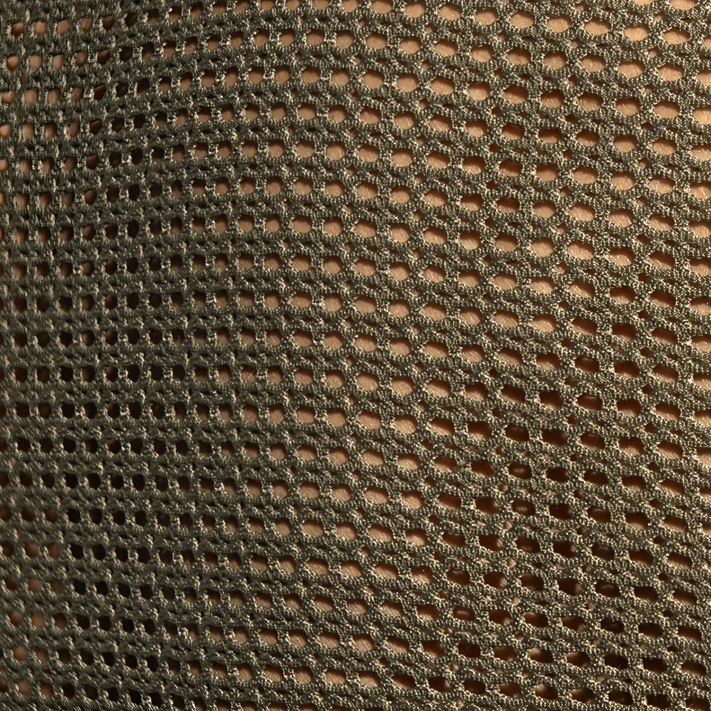Formentera retro tank top in olive green mesh fabric with a consistent interlocking hexagonal pattern