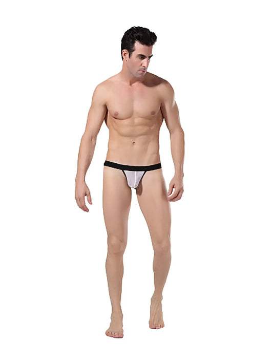 White and black goodfellas underwear sheer jock strap briefs with a sleek form-fitting design size xl