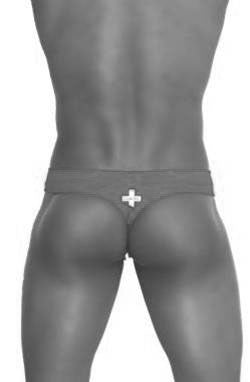 Icker Sea Lifeguard Stitching Tanga Thong Bademode Grün COB-13-03