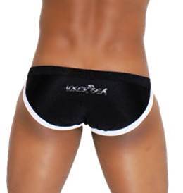 Icker Sea Micro Slip Bikini mit Kontrastbesatz, Schwarz/Weiß, COB-13-12