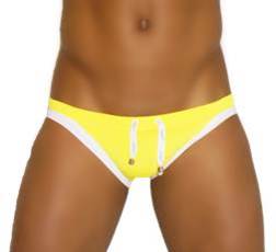 Icker Sea Contrast Trim Micro Slip Bikini Bademode Mango/Weiß COB-13-15