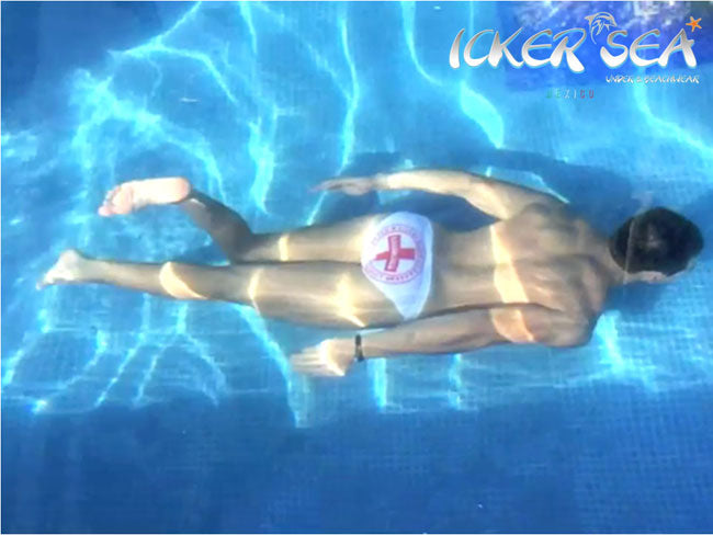 Icker Sea Lifeguard Micro Slip Bikini Swimwear White COB-14-LG01