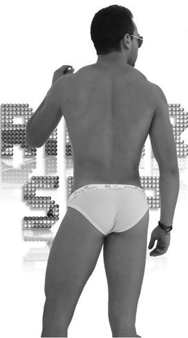 Maillot de bain bikini slip à ceinture logo marin Icker Sea, noir/blanc COB-14-MS05