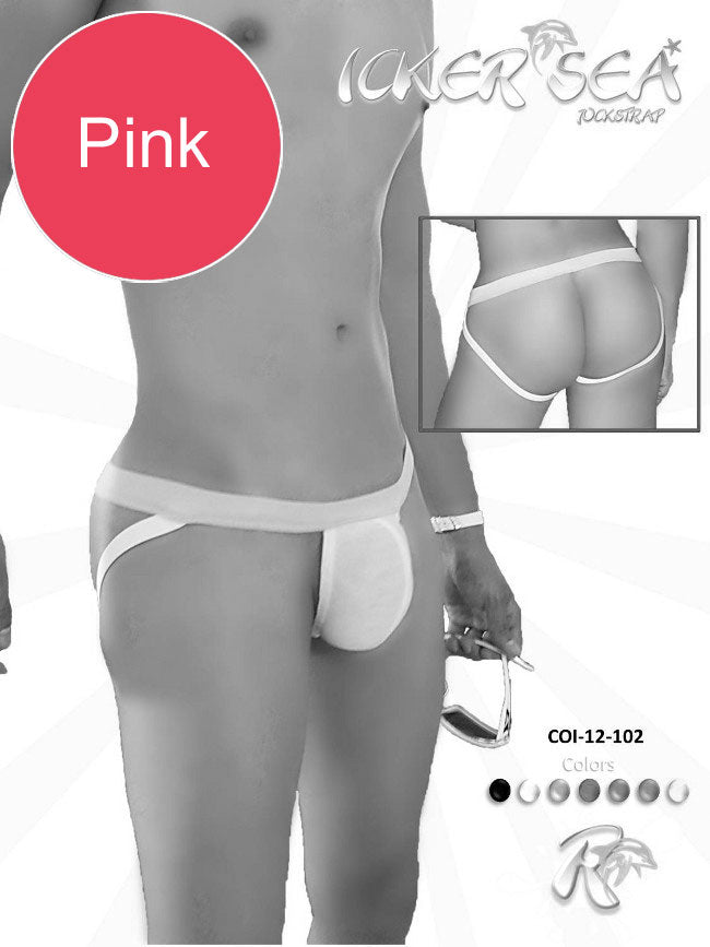 Icker Sea Contrast Jock Strap Unterwäsche Weiß/Rosa COI-12-102