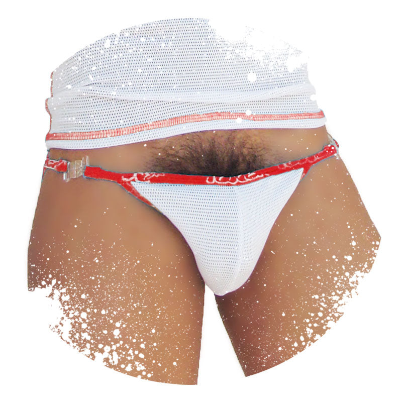 Icker Sea Fresh Dots Logo Trim Microslip Bikini Unterwäsche Rot COI-14-FD-03