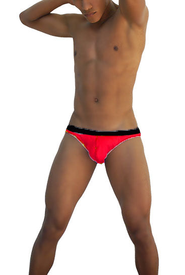 Icker Sea Stud Slip Bikini Unterwäsche Rot/Schwarz COI-16-33RBL