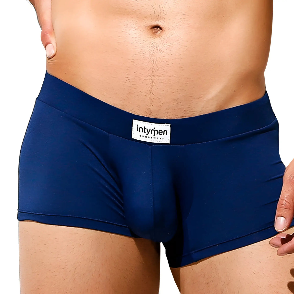Navy blue intymen ing069 boxer trunk underwear with snug fit and elastic waistband for comfortable support